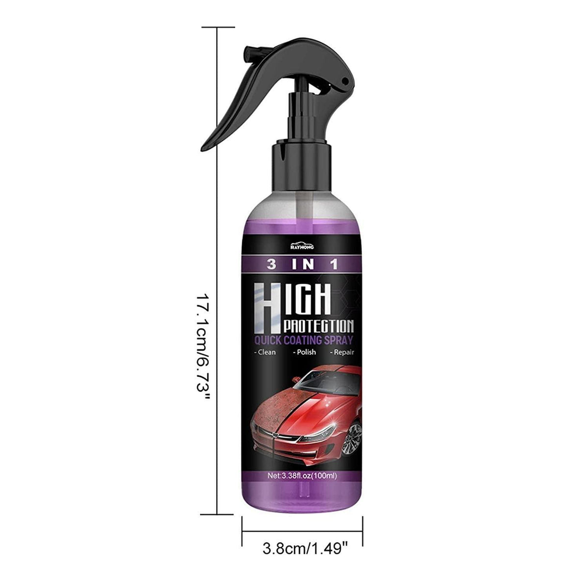 Hydrophobic Nano Coating Car & Motorcycle Polish Spray – Pack of 2