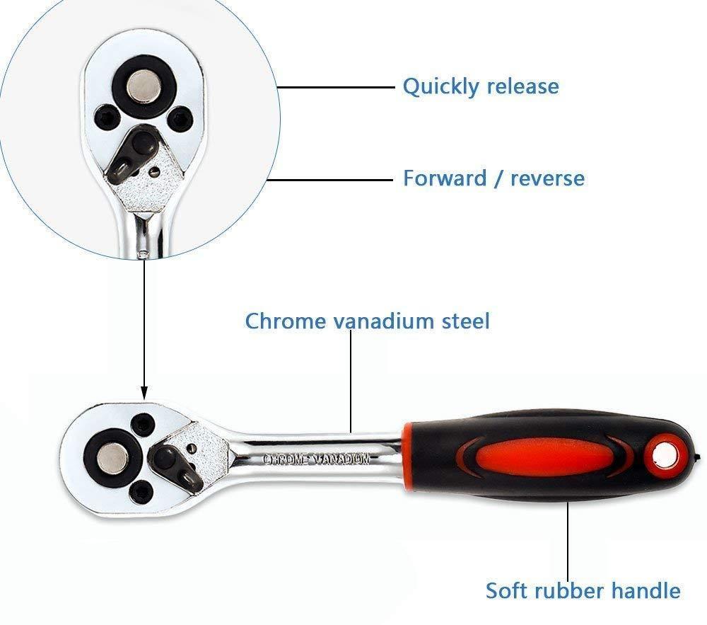 46-in-1 Multi-Purpose Combination Socket Hand Tool Kit