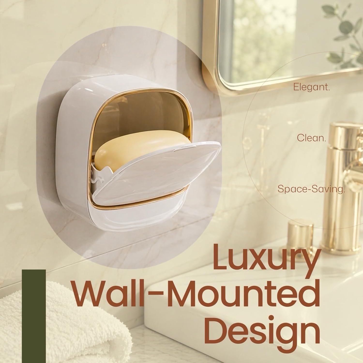 Wall Mounted Soap Holder With Lid
