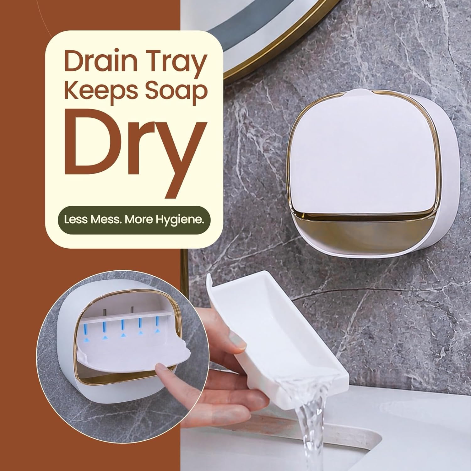 Wall Mounted Soap Holder With Lid
