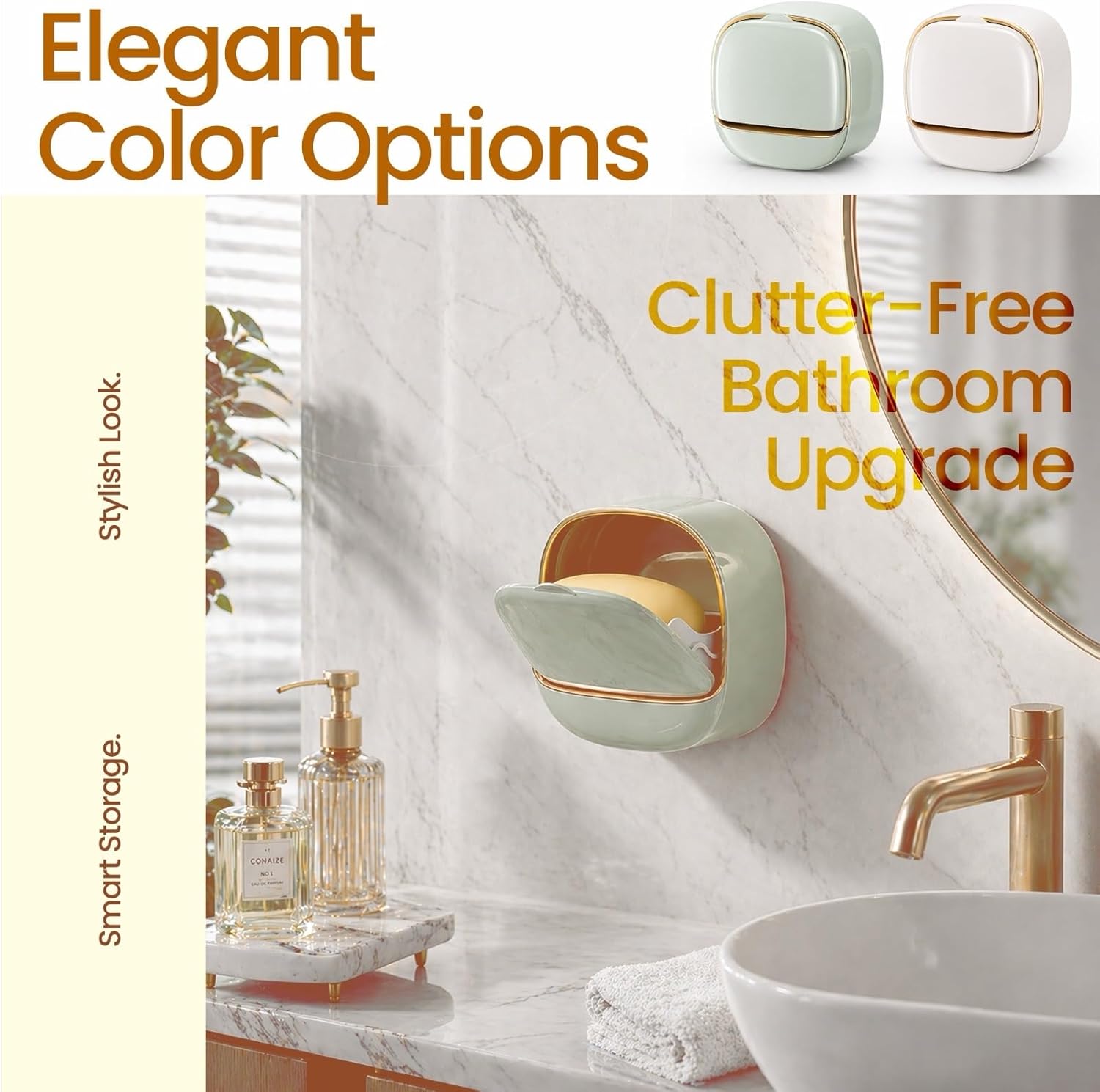 Wall Mounted Soap Holder With Lid