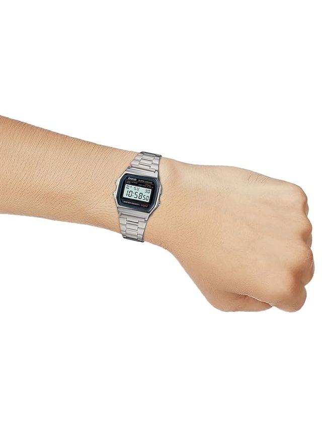 Casio Unisex Digital Watch with Stainless Steel Bracelet